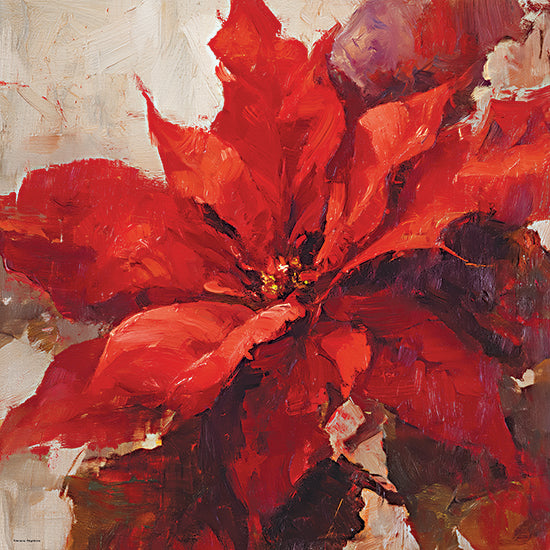 Svetlana Aleinikova SA331 - SA331 - Christmas Blossom - 12x12 poinsettia,red flower,christmas,holiday,floral,botanical,festive,brush strokes from Penny Lane