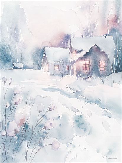 Svetlana Aleinikova SA542 - SA542 - Snowbound Cottage - 12x16 snowy cottage village, winter night, glowing windows from Penny Lane