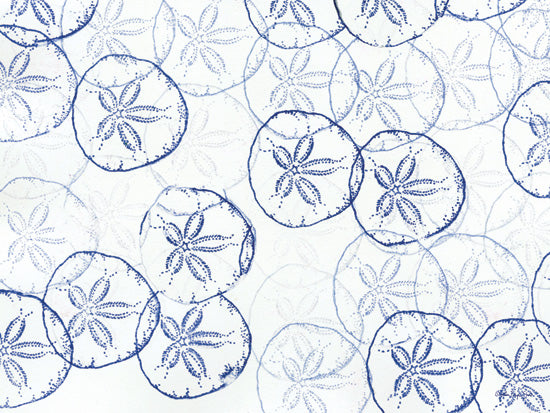 Stellar Design Studio SDS1605 - SDS1605 - Sand Dollar Impression - 16x12 sand dollar pattern, blue ocean print, coastal decorative art, marine shell design, delicate circular motif, sea inspired artwork from Penny Lane