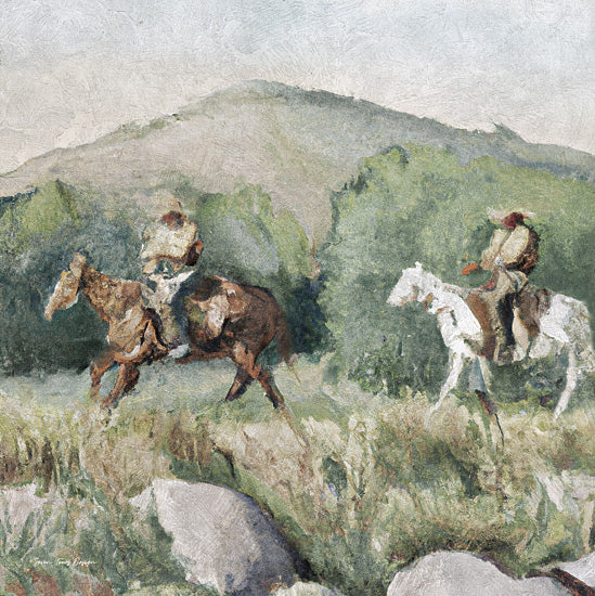 Seven Trees Design ST1104 - ST1104 - Southwest Cowboys - 12x12 cowboys on horseback, western riders, rugged landscape, frontier scene, historical, Americana, horseback travel from Penny Lane