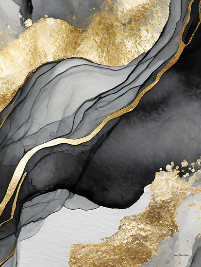 Seven Trees Design ST1108 - ST1108 - Ethereal Landscape III - 12x16 abstract gold mineral texture, modern marble swirl art from Penny Lane