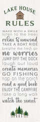 STAR261 - Lake House Rules - Pine Trees - 12x36