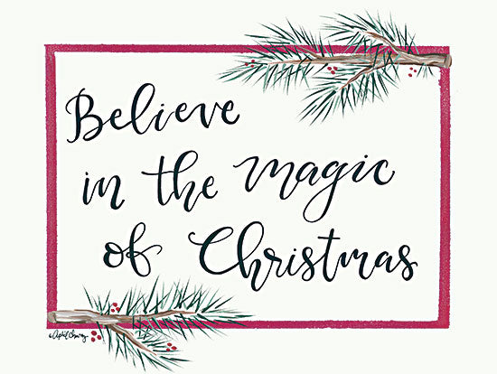 April Chavez AC182 - AC182 - Believe in the Magic of Christmas - 16x12 Magic of Christmas, Believe, Christmas, Holidays, Pine Branches, Nature, Signs from Penny Lane