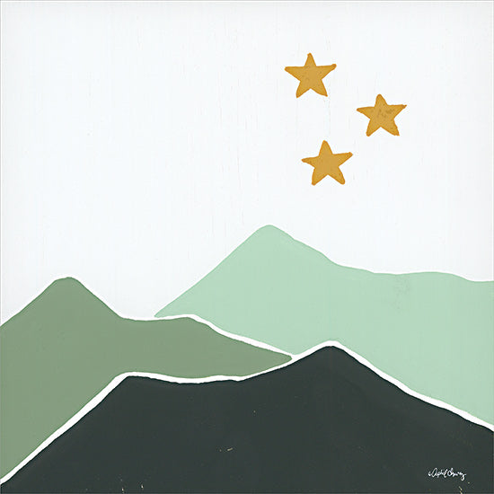 April Chavez AC197 - AC197 - Modern Mountain I - 12x12 Mountains, Stars, Contemporary, Nature from Penny Lane