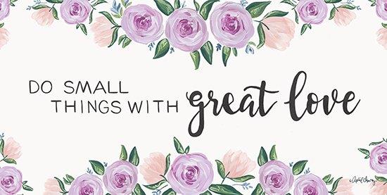 April Chavez AC213 - AC213 - Do Small Things with Great Love - 18x9 Inspirational, Do Small Things with Great Love, Quote, Mother Teresa, Flowers, Purple Flowers, Typography, Signs, Spring from Penny Lane
