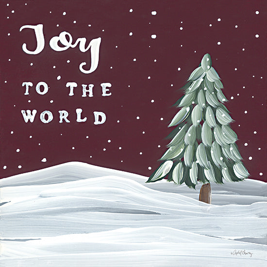 April Chavez AC216 - AC216 - Joy to the World - 12x12 Christmas, Holidays, Joy to the World, Christmas Tree, Winter, Snow, Typography, Signs from Penny Lane