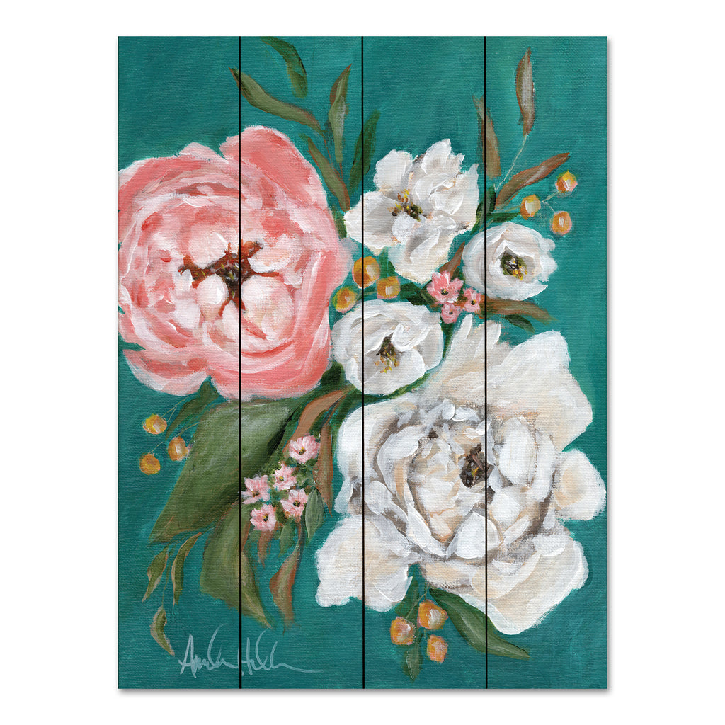 Amanda Hilburn AH122PAL - AH122PAL - Spring Blossoms and Peonies - 12x16 Peonies, Flowers, Pink and White Flowers, Bouquet, Spring, Spring Flowers, Decorative from Penny Lane