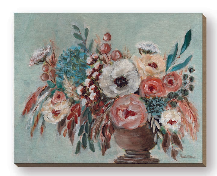 Amanda Hilburn AH132FW - AH132FW - Dusty Blues - 20x16 Flowers, Bouquet, Urn, Abstract, Greenery from Penny Lane