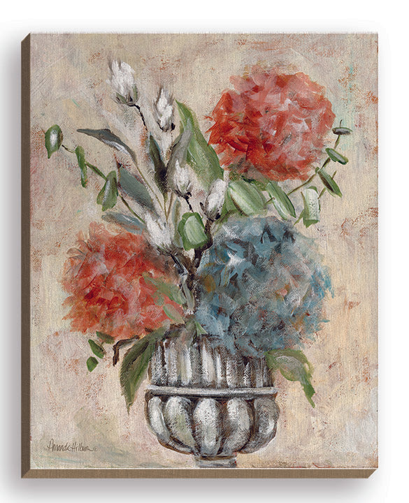Amanda Hilburn AH133FW - AH133FW - Elegant Hydrangeas - 20x16 Flowers, Hydrangeas, Greenery, Urn, Abstract from Penny Lane