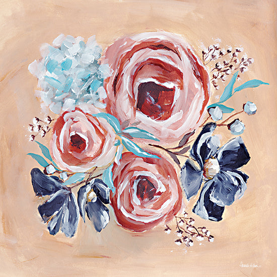 Amanda Hilburn AH152 - AH152 - Flowers for Mona - 12x12 Flowers, Red Flowers, Blue Flowers, Summer from Penny Lane