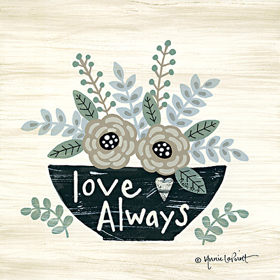 Annie LaPoint ALP1933 - ALP1933 - Love Always - 12x12 Signs, Typography, Flowers, Coffee Cup, Love Always from Penny Lane