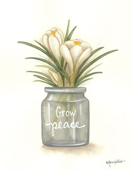 Annie LaPoint ALP2084 - ALP2084 - Grow Peace Crocus - 12x16 Grow Peace, Crocus, Flowers, Glass Jar, Motivational, Signs from Penny Lane