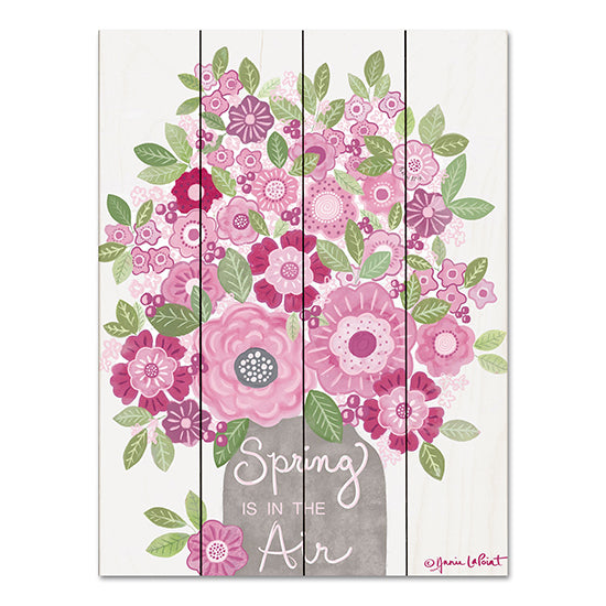Annie Lapoint ALP2096PAL - ALP2096PAL - Spring is in the Air - 12x16 Spring is in the Air, Spring, Springtime, Flowers, Pink Flowers, Bouquet, Signs, Typography from Penny Lane