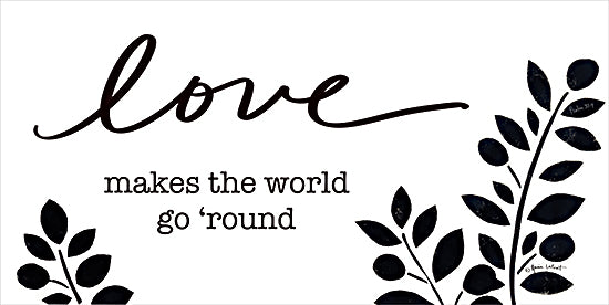Annie LaPoint ALP2175 - ALP2175 - Love Makes the World Go 'Round - 18x9 Inspirational, Love, Love Makes the World Go 'Round, Typography, Signs, Greenery from Penny Lane