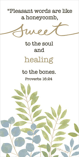 Annie LaPoint ALP2200 - ALP2200 - Sweet to the Soul - 9x18 Religious, Pleasant Words are Like a Honeycomb, Bible Verse, Proverbs, Typography, Signs, Greenery from Penny Lane