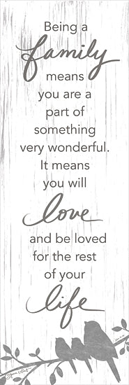 Annie LaPoint ALP2255A - ALP2255A - Being a Family - 12x36 Family, Love, Life, Birds, Typography, Signs, Inspirational, Neutral Palette from Penny Lane