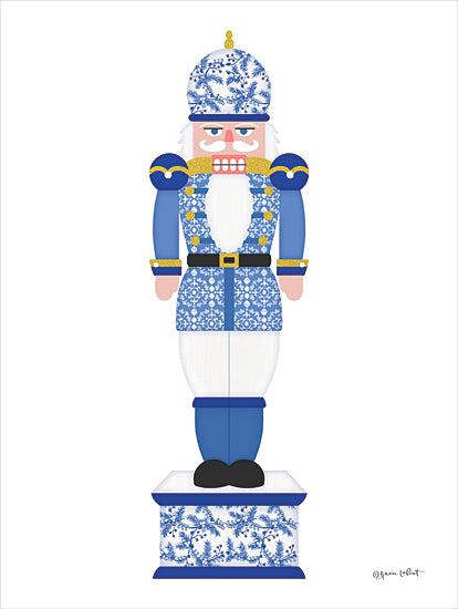 Annie LaPoint ALP2453 - ALP2453 - Blue & White Nutcracker I - 12x16 Christmas, Holidays, Nutcracker, Blue & White, Christmas Decoration, German, Patterns, Winter from Penny Lane