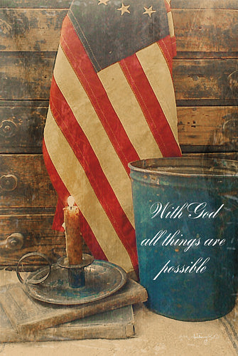 Anthony Smith ANT102 - With God All Things are Possible - Flag, USA, Primitive, Patriotic, Inspirational, Still Life, Country. from Penny Lane Publishing