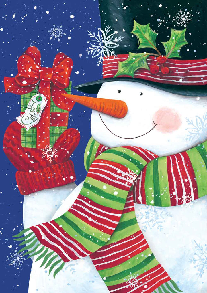 Diane Kater ART1043 - Jolly Snowman II - Showman, Holiday, Presents, Top Hat, Holly from Penny Lane Publishing