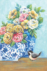 ART1306 - Blue & White China Pots Floral - 12x18