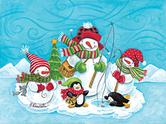 ART1324LIC - Snowman Family Ice Fishing - 0