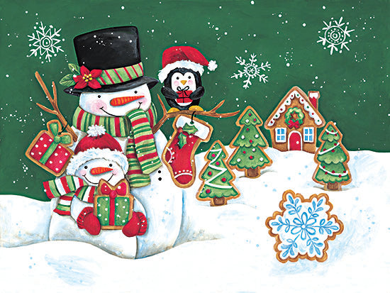 Diane Kater ART1350 - ART1350 - Winter Cookie Village - 16x12 Christmas, Holidays, Kitchen, Cookies, Snowmen, Christmas Cookies, Gingerbread, Penguin, Winter, Snowflakes, Snow, Presents, Whimsical from Penny Lane