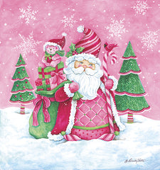 ART1355 - Pretty in Pink Santa Claus - 12x12