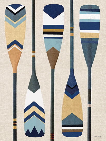 Amber Sterling AS224 - AS224 - Painted Paddles I - 12x16 Coastal, Paddles, Patterns, Five Paddles from Penny Lane