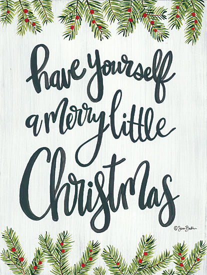 Sara Baker BAKE143 - BAKE143 - Have Yourself a Merry Little Christmas - 12x16 Have Yourself a Merry Little Christmas, Pine Needles, Berries, Signs, Christmas from Penny Lane