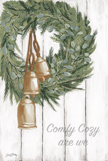 Sara Baker BAKE167 - BAKE167 - Copper Bells Ring - 12x16 Copper Bells, Wreath, Shiplap, Greenery, Winter, Signs, Holidays from Penny Lane