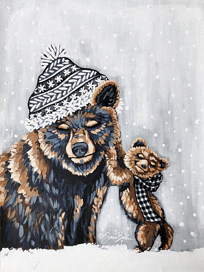 Sara Baker BAKE187 - BAKE187 - I Love You Beary Much - 12x16 Bear, Winter, Snow, Mother & Child, Bear Cub from Penny Lane