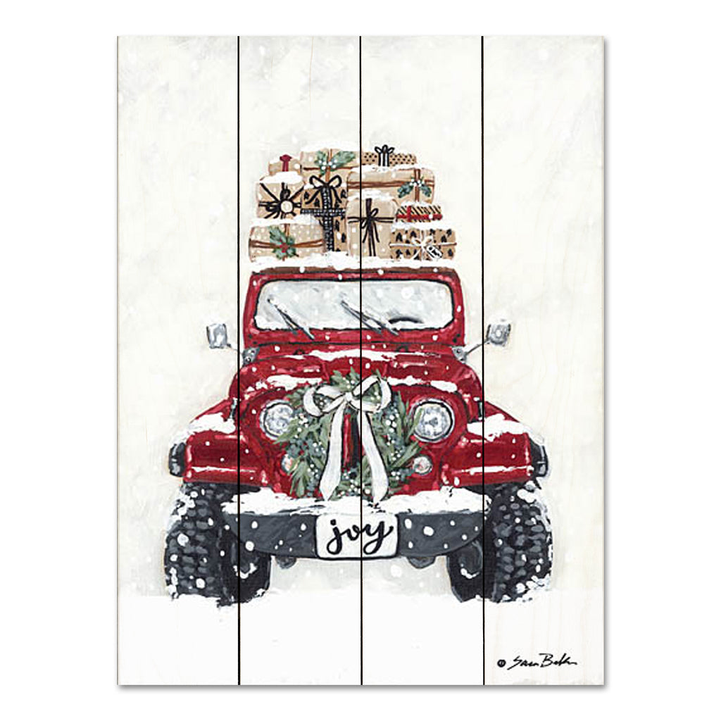 Sara Baker BAKE277PAL - BAKE277PAL - Snow Day Delivery - 12x16 Christmas, Holidays, Presents, Jeep, Winter, Snow, Lodge from Penny Lane