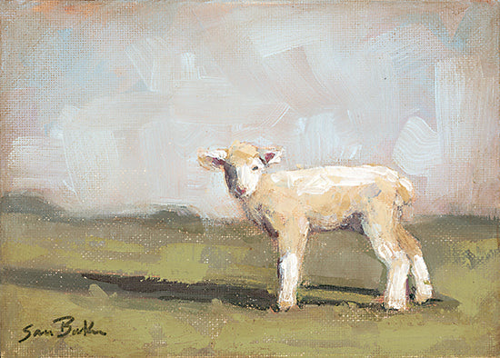 Sara Baker BAKE296 - BAKE296 - Little Lamb I - 16x12 Lamb, Baby Sheep, Abstract, Landscape, Farm Animal from Penny Lane