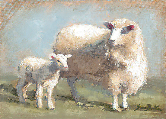 Sara Baker BAKE298 - BAKE298 - Keeping a Watchful Eye - 16x12 Sheep, Lamb, Mother and Child, Farm Animals from Penny Lane