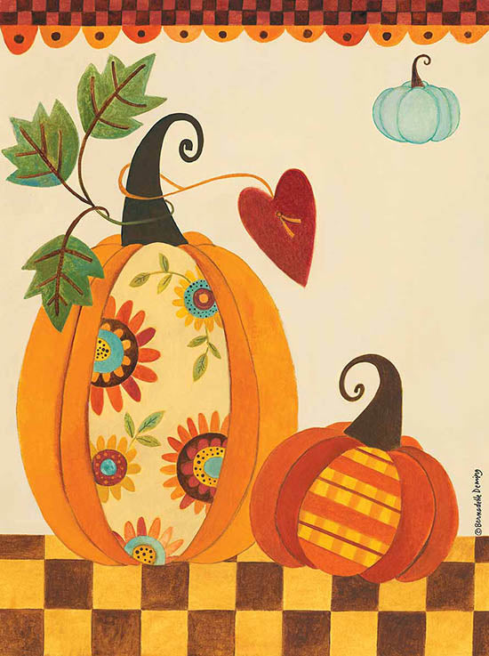 Bernadette Deming Licensing BER1356 - BER1356 - Patterned Pumpkins & Rusty Heart - 0  from Penny Lane