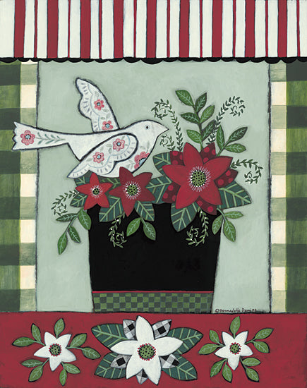 Bernadette Deming Licensing BER1433 - BER1433 - White Bird and Red Christmas Flowers - 0  from Penny Lane