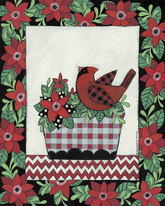 Bernadette Deming Licensing BER1434 - BER1434 - Cardinal and Red Christmas Flowers - 0  from Penny Lane