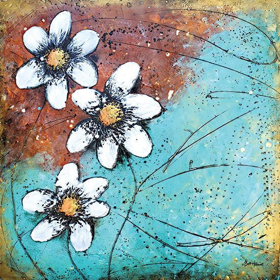 Britt Hallowell BHAR530 - BHAR530 - Custom Balance I - 12x12 Abstract, Flowers, White Flowers, Contemporary from Penny Lane