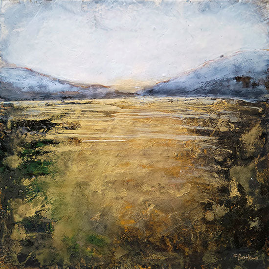 Britt Hallowell BHAR603 - BHAR603 - Finding Tranquility - 12x12 Abstract, Landscape, Field, Mountains from Penny Lane