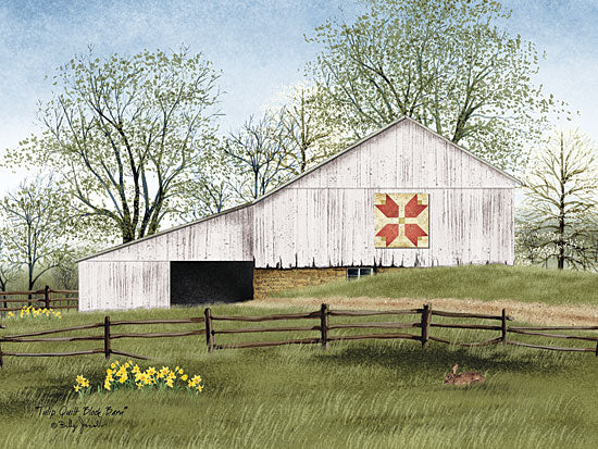 Billy Jacobs BJ1022 - Tulip Quilt Block Barn - Tulip, Quilt, Barn, Countryside, Fence, Trees from Penny Lane Publishing