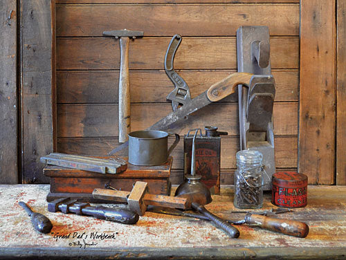 Billy Jacobs BJ1157 - Grand Dad's Work Bench - Family, Tools, Grandfaher, Workshop, Country from Penny Lane Publishing