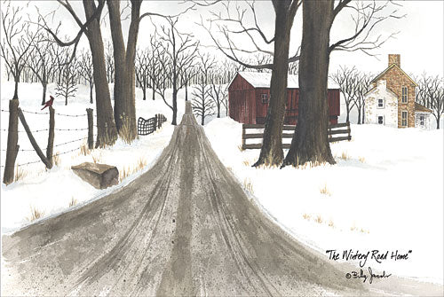 Billy Jacobs BJ1159 - The Wintery Road Home - Farm, Path, Barn, Country from Penny Lane Publishing