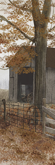Billy Jacobs BJ1319B - BJ1319B - Old County Road Panel II - 12x36 Folk Art, Farm, Barn, Fall, Leaves, Fence, Wagon Wheels, Landscape from Penny Lane