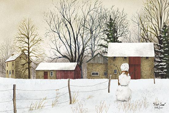 Billy Jacobs BJ145B - First Snow - Snowman, Snow, Farm from Penny Lane Publishing