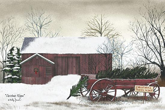 Billy Jacobs BJ154 - Christmas Wagon - Christmas Trees, Wagon, Farm, Snow, Winter from Penny Lane Publishing