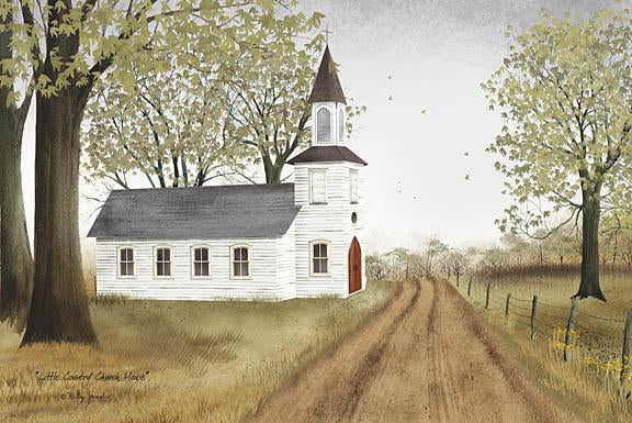 Billy Jacobs BJ198 - Little Country Church House - Church, Path, Trees, Religious, Country from Penny Lane Publishing