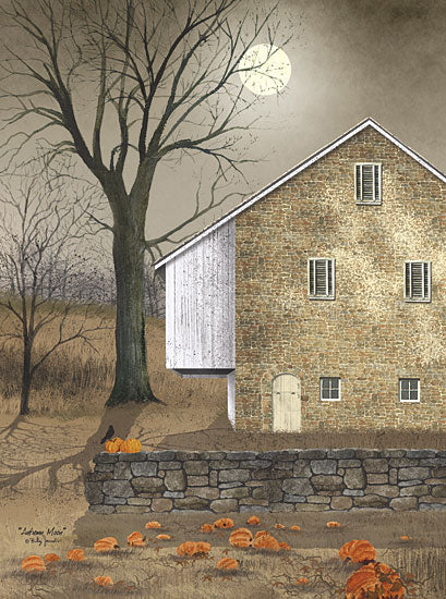Billy Jacobs BJ212A - BJ212A - Autumn Moon - 12x16 House, Homestead, Pumpkins, Autumn, Moon, Folk Art from Penny Lane