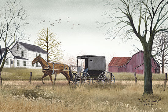 Billy Jacobs BJ405 - Goin to Market - Amish, Buggy, Barn, Farm from Penny Lane Publishing