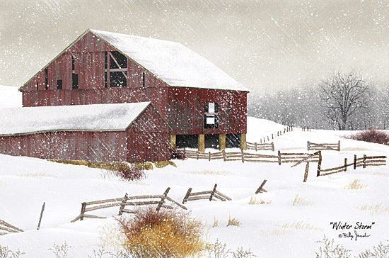 Billy Jacobs BJ457 - Winter Storm - Barn, Winter, Snow, Farm from Penny Lane Publishing