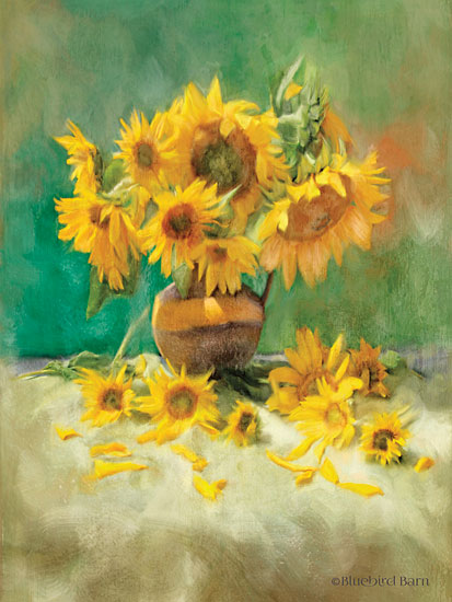 Bluebird Barn BLUE176 - Sunflower Scatter Still Life - 12x16 Sunflowers, Flowers, Autumn, Abstract from Penny Lane